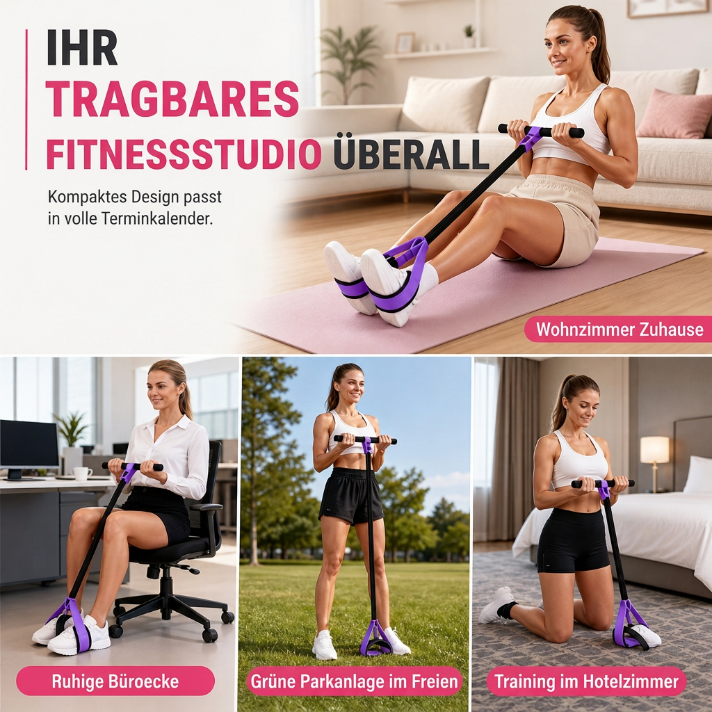 ⏳Begrenzte Zeit 50% Rabatt💥Pedal-Widerstandsband, 25 kg elastisches Zugseil für Heimfitness, Sit-Up-Hilfe und Beintraining