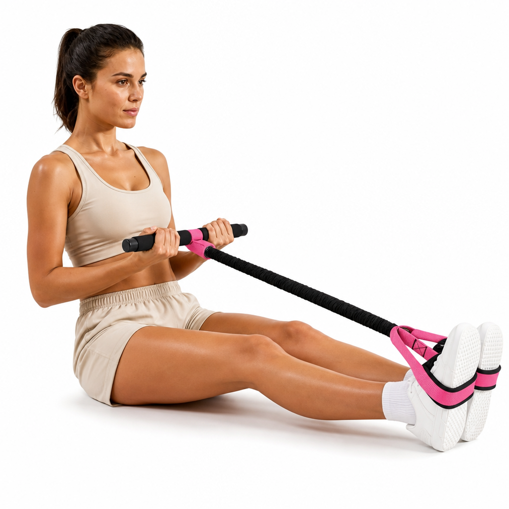 ⏳Begrenzte Zeit 50% Rabatt💥Pedal-Widerstandsband, 25 kg elastisches Zugseil für Heimfitness, Sit-Up-Hilfe und Beintraining