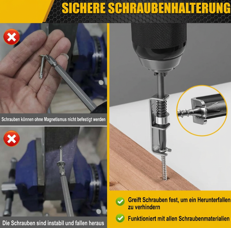 ⏳Begrenzte Zeit 50% Rabatt💥Federunterstützter Schraubenhalter-Bit