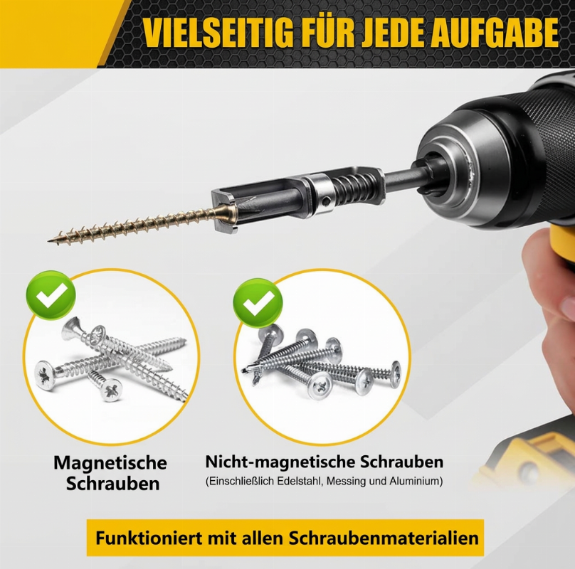 ⏳Begrenzte Zeit 50% Rabatt💥Federunterstützter Schraubenhalter-Bit