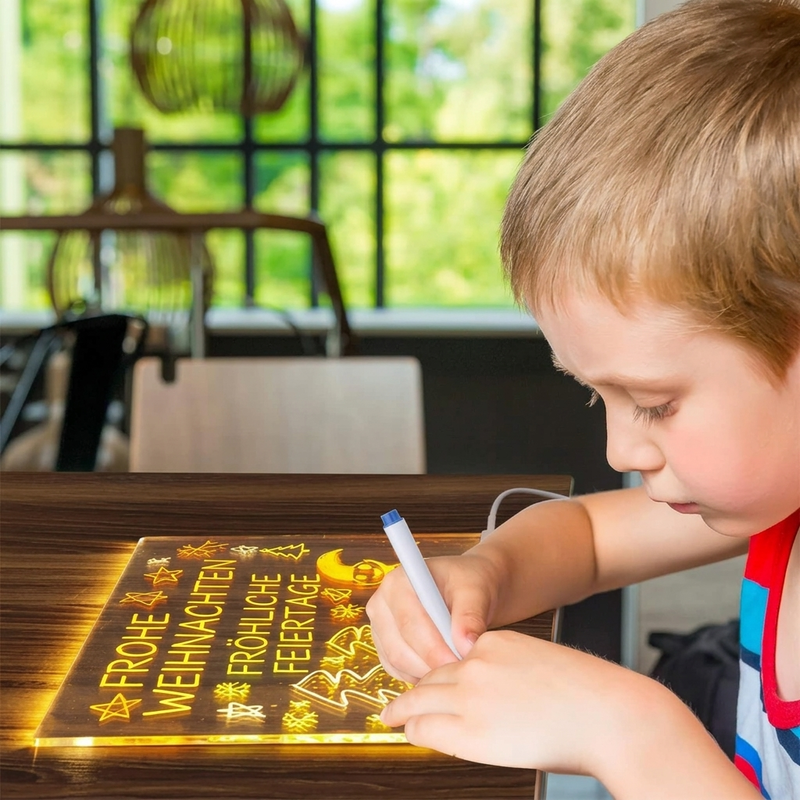 ⏳Begrenzte Zeit 50% Rabatt💥LED-Leuchtkasten mit Buchstaben und Notizglas (mit 7 bunten Stiften)