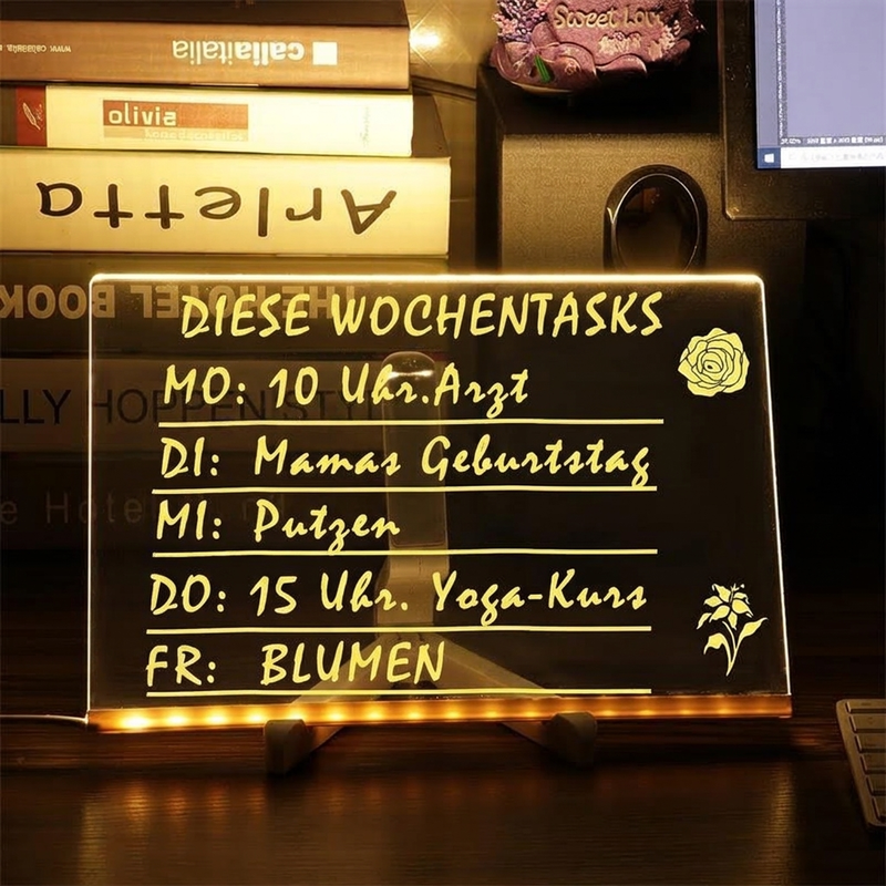 ⏳Begrenzte Zeit 50% Rabatt💥LED-Leuchtkasten mit Buchstaben und Notizglas (mit 7 bunten Stiften)