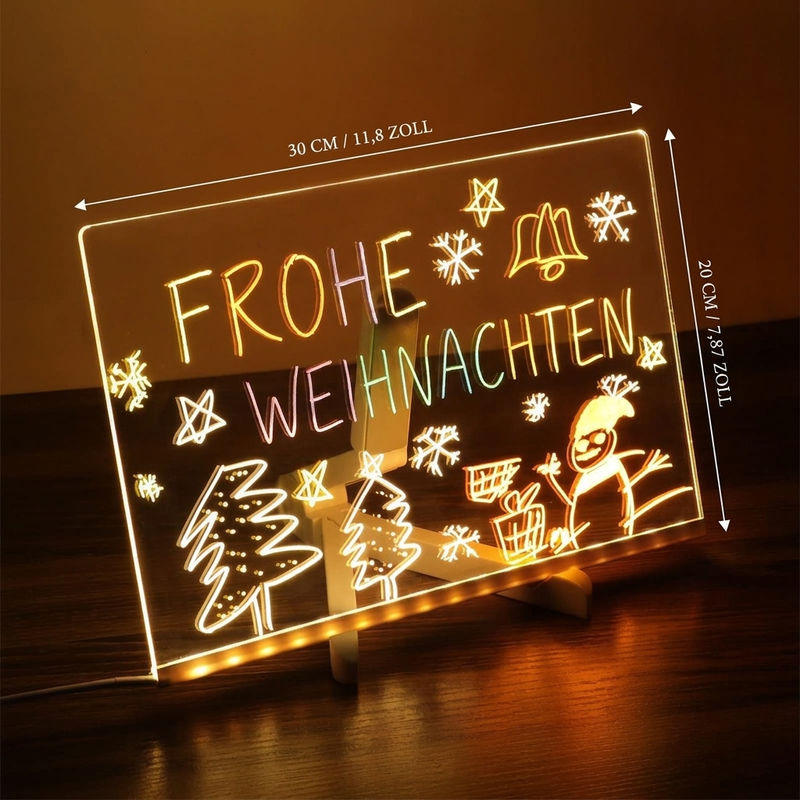 ⏳Begrenzte Zeit 50% Rabatt💥LED-Leuchtkasten mit Buchstaben und Notizglas (mit 7 bunten Stiften)