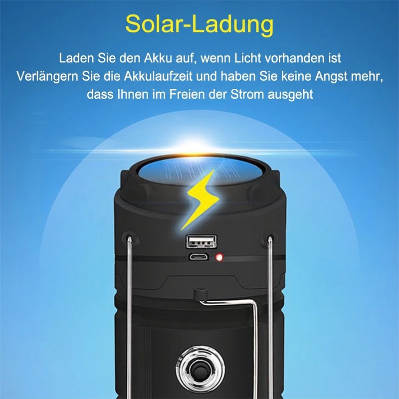 ⏳Begrenzte Zeit 50% Rabatt💥Solarbetriebene versenkbare Campingleuchte