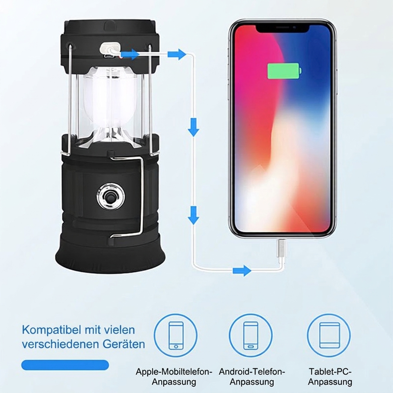 ⏳Begrenzte Zeit 50% Rabatt💥Solarbetriebene versenkbare Campingleuchte