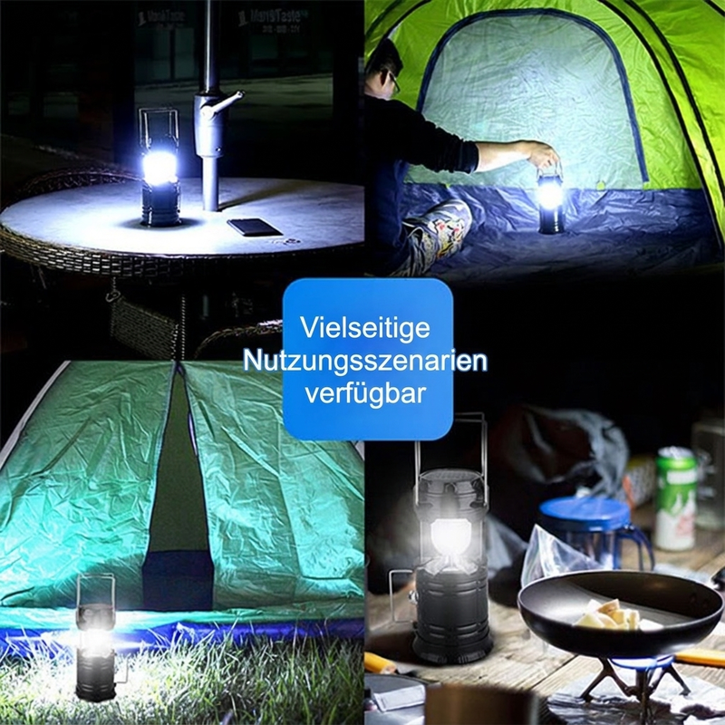 ⏳Begrenzte Zeit 50% Rabatt💥Solarbetriebene versenkbare Campingleuchte