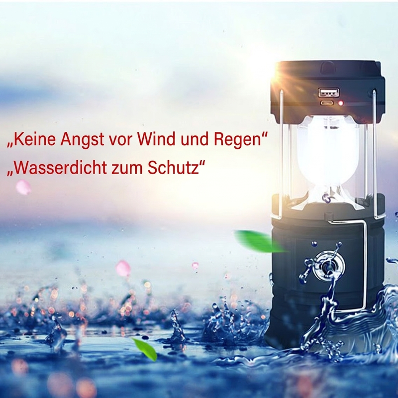 ⏳Begrenzte Zeit 50% Rabatt💥Solarbetriebene versenkbare Campingleuchte