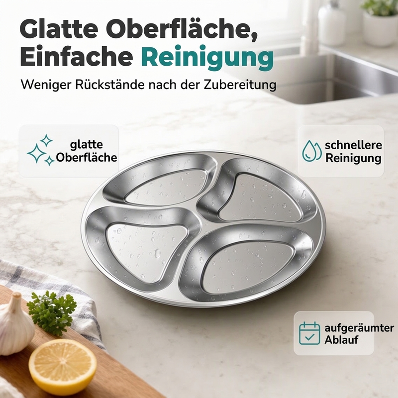 ⏳Begrenzte Zeit 50% Rabatt💥4-Fach Zubereitungsteller für die Küchenorganisation