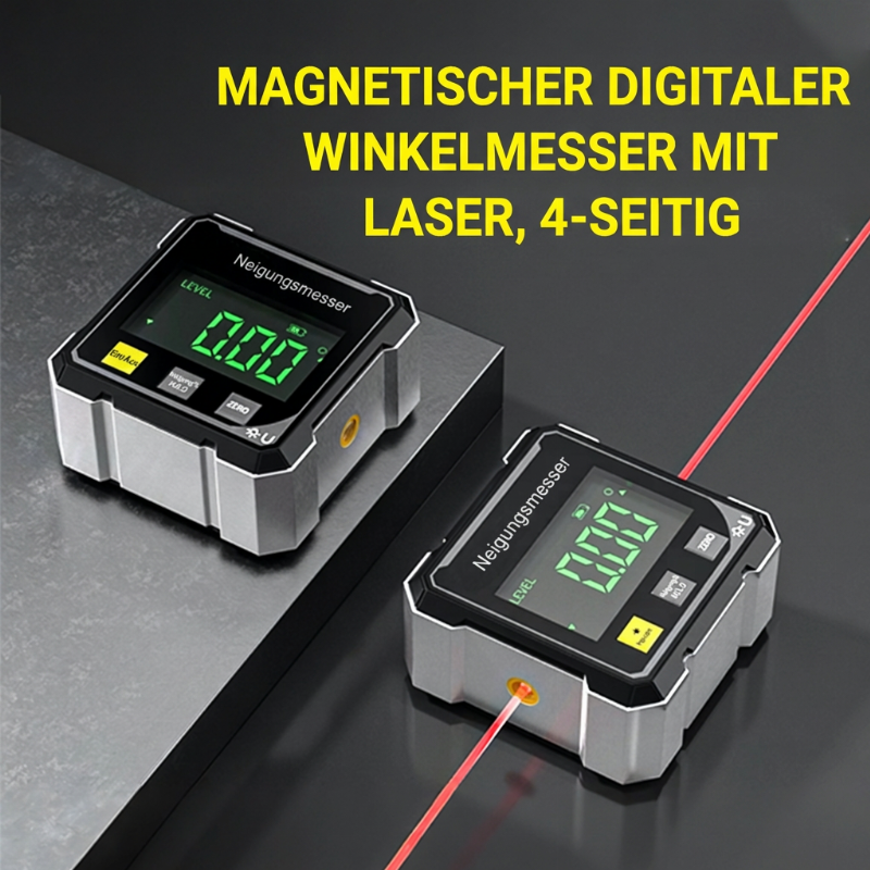 ⏳Begrenzte Zeit 50% Rabatt📐 4-seitige magnetische digitale Winkelmessgerät mit Laser