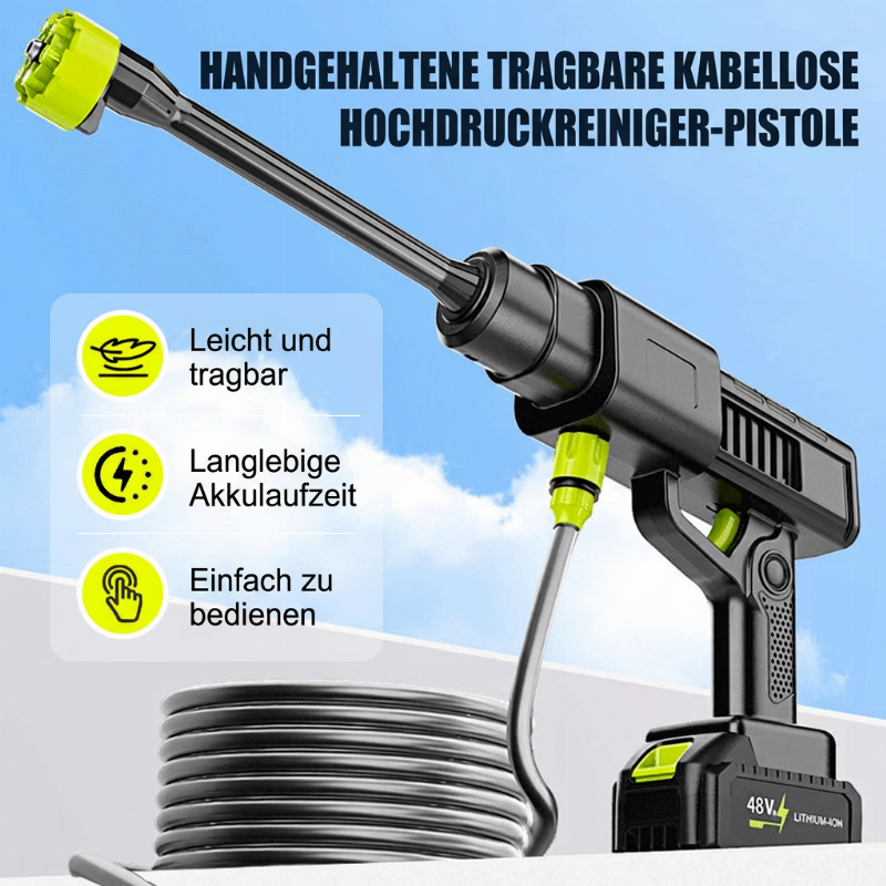 🎁 Begrenzte Zeit 50% Rabatt 🚗 Kabellose Hochdruckreiniger — Auto, Haus und Garten 💦