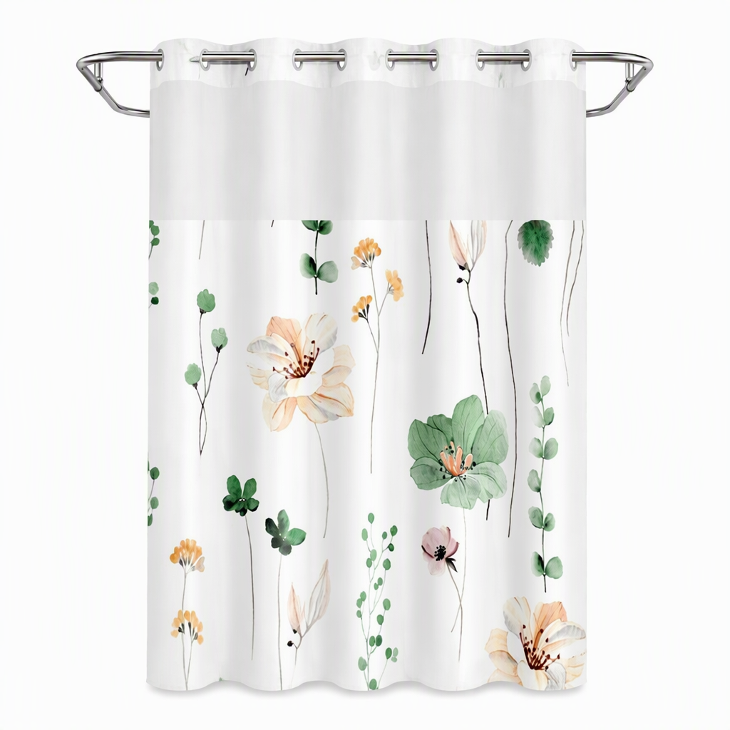 🌸 Begrenzte Zeit 50% Rabatt 🛁 Wasserdichter Duschvorhang mit Blumenmuster