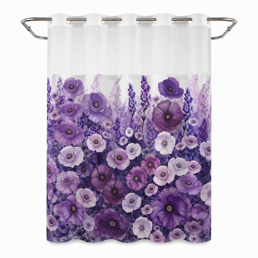 🌸 Begrenzte Zeit 50% Rabatt 🛁 Wasserdichter Duschvorhang mit Blumenmuster