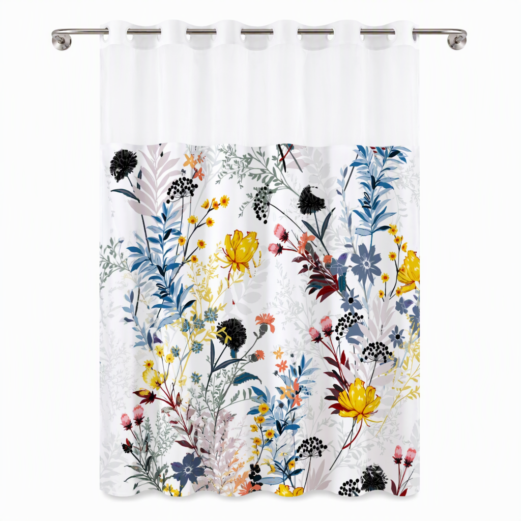 🌸 Begrenzte Zeit 50% Rabatt 🛁 Wasserdichter Duschvorhang mit Blumenmuster