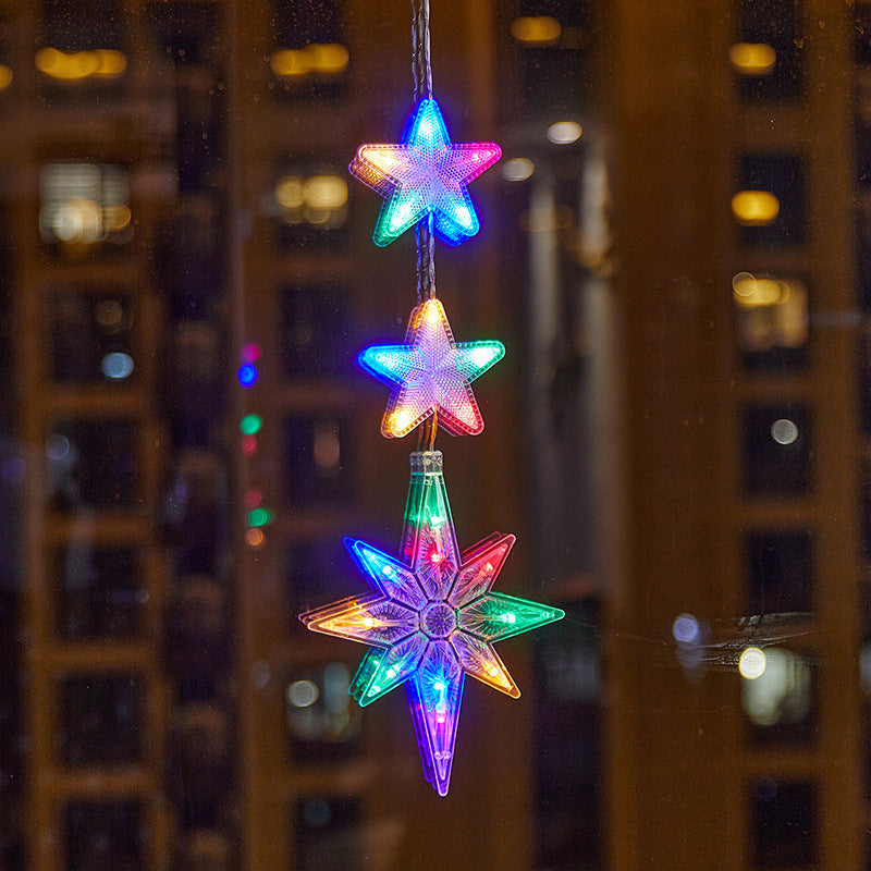 🎄❄️ DIY-Weihnachts-Schneeflocken-LED-Lichter mit Saugnäpfen ✨ | Batteriebetrieben, warmes Licht und mehrfarbig, Fensterlichter mit Saugnäpfen, Weihnachtsdekoration für Zuhause und Partys