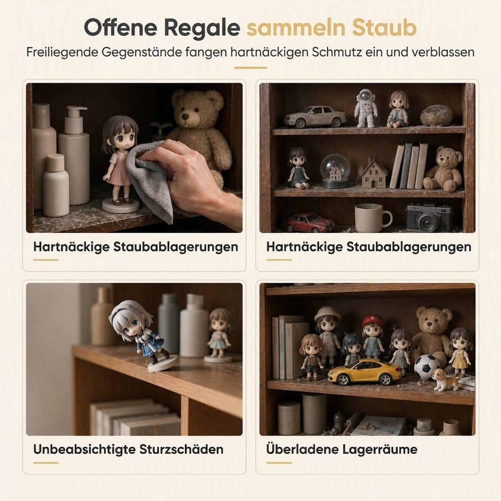 ✨ Begrenzte Zeit 50% Rabatt 📏 Wandmontierte, transparente Vitrine für Actionfiguren und Aufbewahrungsorganizer mit zwei Ablagen
