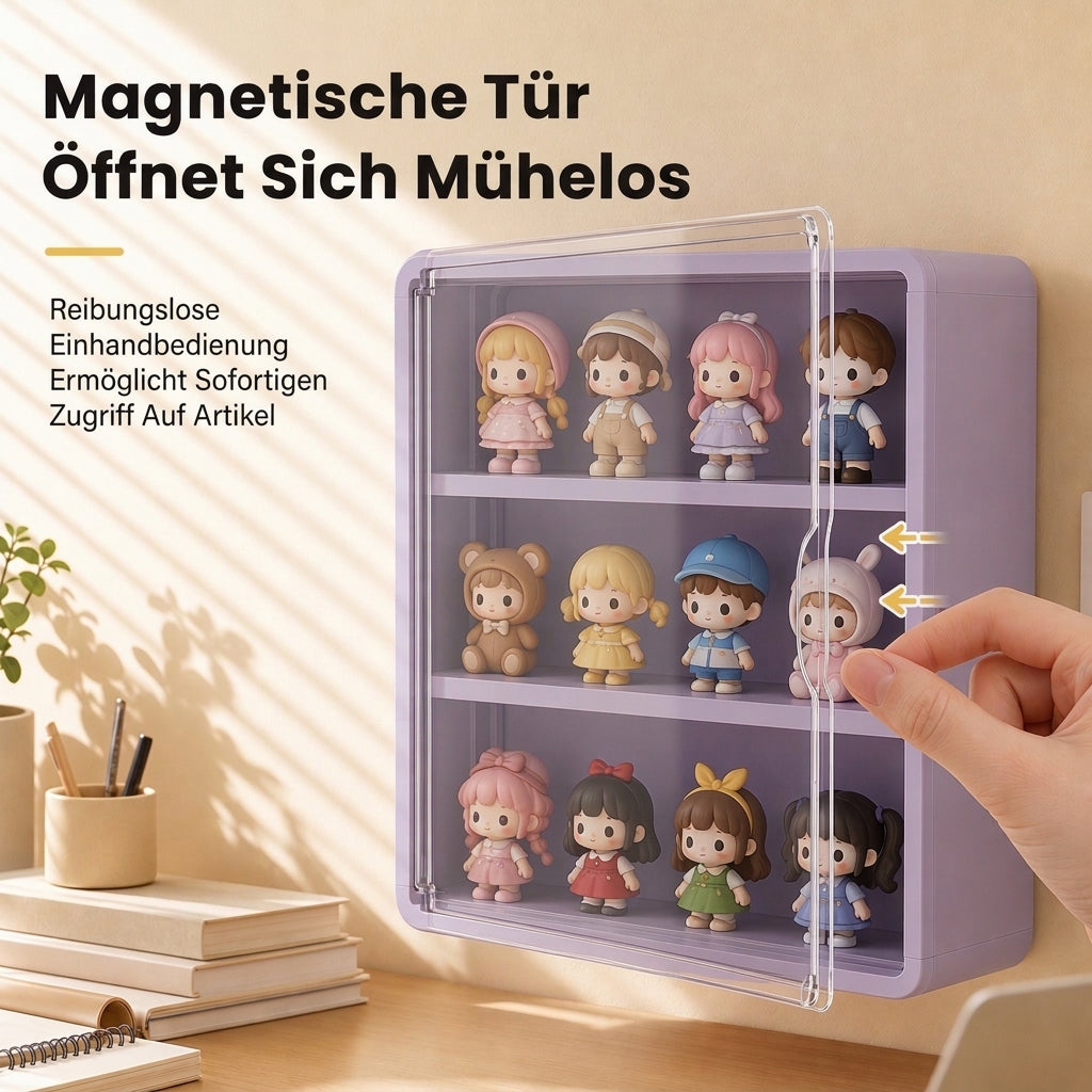 ✨ Begrenzte Zeit 50% Rabatt 📏 Wandmontierte, transparente Vitrine für Actionfiguren und Aufbewahrungsorganizer mit zwei Ablagen