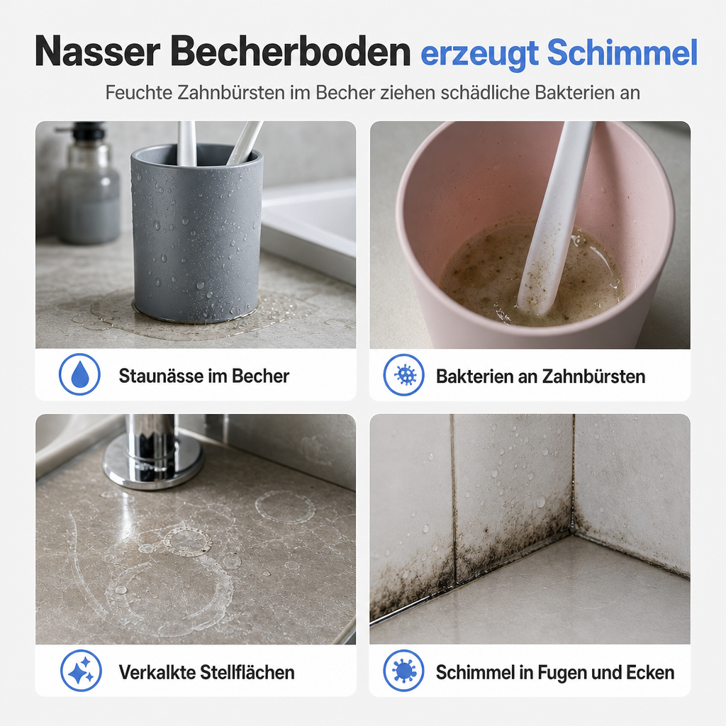 🧲 Begrenzte Zeit 50% Rabatt 🛁 Wandmontierter Zahnbürstenhalter ohne Bohren