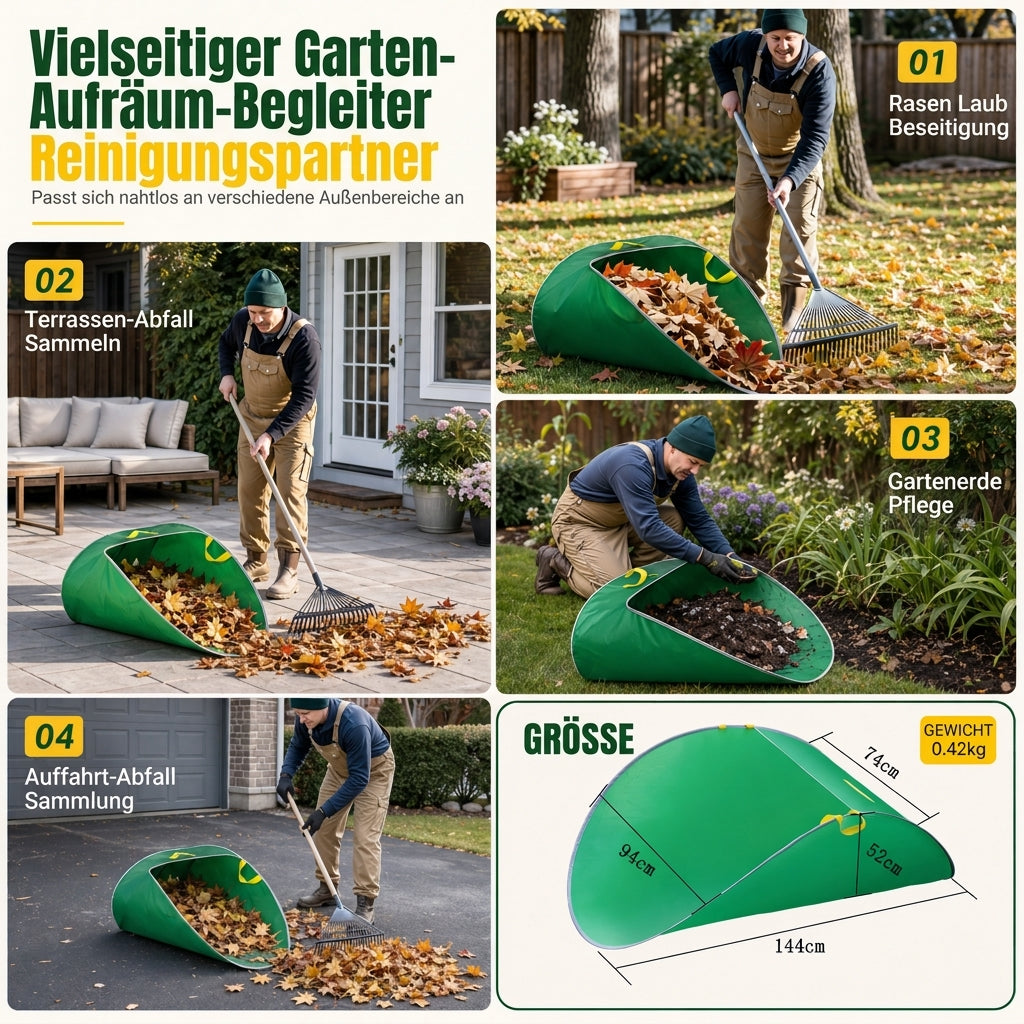 💪 Begrenzte Zeit 50% Rabatt 🍂 Tragbarer Pop-up-Laubsammler und wiederverwendbarer Gartenabfallsack