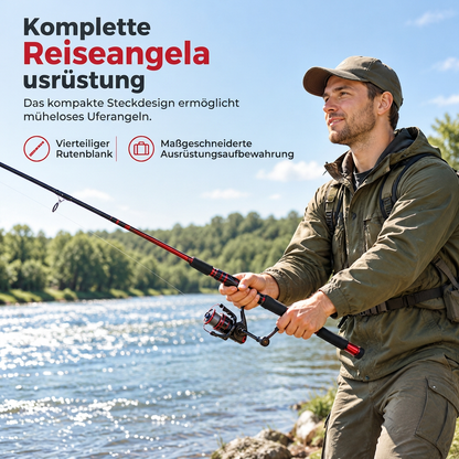 🎣 Begrenzte Zeit 50% Rabatt 🌙 4-teiliges Glasfaser-Meerangelrute zum Weitwurf von Ködern