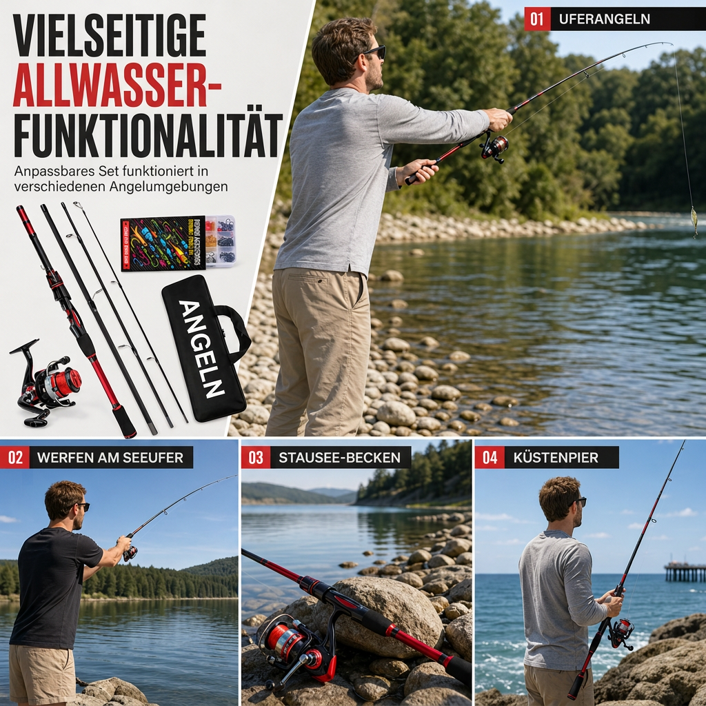 🎣 Begrenzte Zeit 50% Rabatt 🌙 4-teiliges Glasfaser-Meerangelrute zum Weitwurf von Ködern