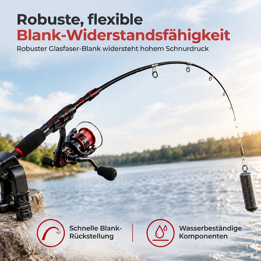 🎣 Begrenzte Zeit 50% Rabatt 🌙 4-teiliges Glasfaser-Meerangelrute zum Weitwurf von Ködern