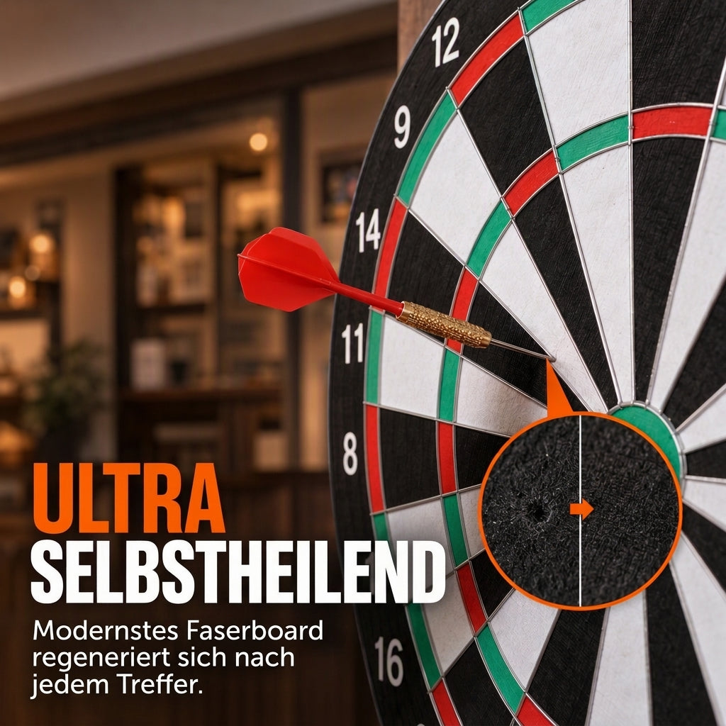 🏠 Begrenzte Zeit 50% Rabatt 🎯 Zweiseitige Dartscheibe mit Steel-Tip-Darts