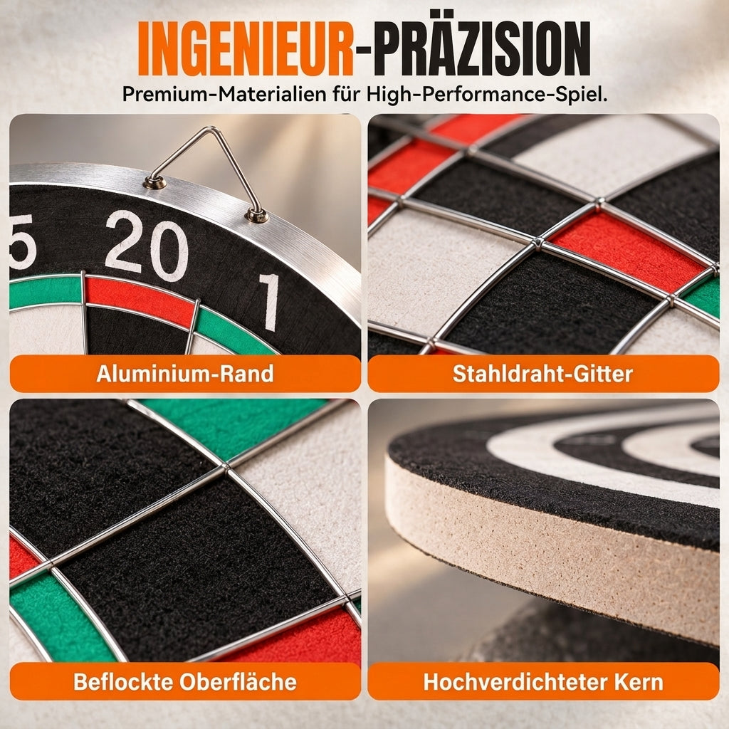 🏠 Begrenzte Zeit 50% Rabatt 🎯 Zweiseitige Dartscheibe mit Steel-Tip-Darts