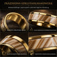💍 Begrenzte Zeit 50% Rabatt ✨ Edelstahl Ring mit Emaille-Streifen – Rostfreier 316L Titanstahl, glänzende 18K Gold Spiegel-Elektroplattierung, kontrastierendes schwarzes Emaille-Streifen Inlay & ergonomischer Komfort-Passform Innenraum – 7 Größen 💎