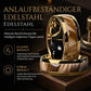 💍 Begrenzte Zeit 50% Rabatt ✨ Edelstahl Ring mit Emaille-Streifen – Rostfreier 316L Titanstahl, glänzende 18K Gold Spiegel-Elektroplattierung, kontrastierendes schwarzes Emaille-Streifen Inlay & ergonomischer Komfort-Passform Innenraum – 7 Größen 💎