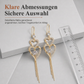 💫 Begrenzte Zeit 50% Rabatt 💎 Elegante vergoldete Doppel Herz Quasten Ohrringe mit Strass für Damen