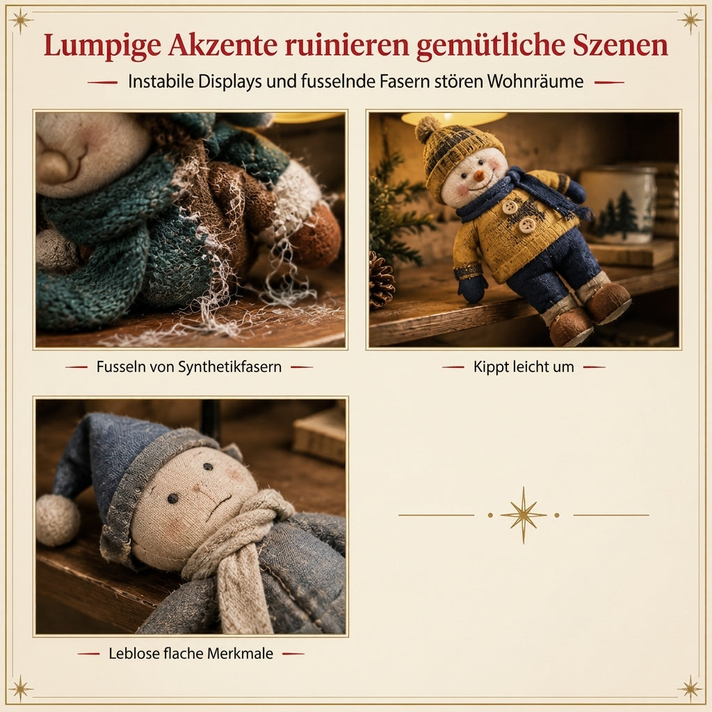🎅 Begrenzte Zeit 50% Rabatt 🧶 Dekorative stehende Weihnachtsmann-Weihnachtstasche, Weihnachtsmann-Puppe, festlicher Tischornament