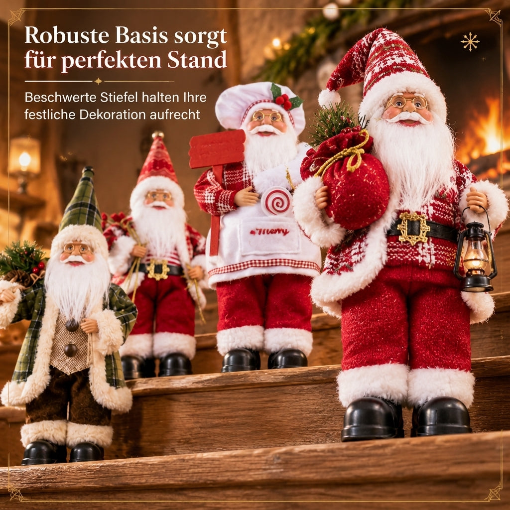 🎅 Begrenzte Zeit 50% Rabatt 🧶 Dekorative stehende Weihnachtsmann-Weihnachtstasche, Weihnachtsmann-Puppe, festlicher Tischornament