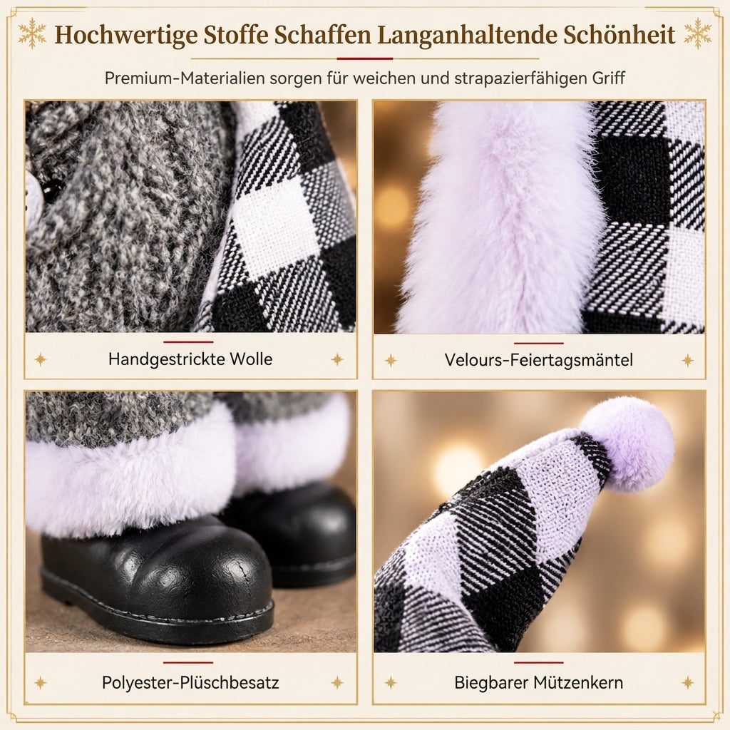 🎅 Begrenzte Zeit 50% Rabatt 🧶 Dekorative stehende Weihnachtsmann-Weihnachtstasche, Weihnachtsmann-Puppe, festlicher Tischornament