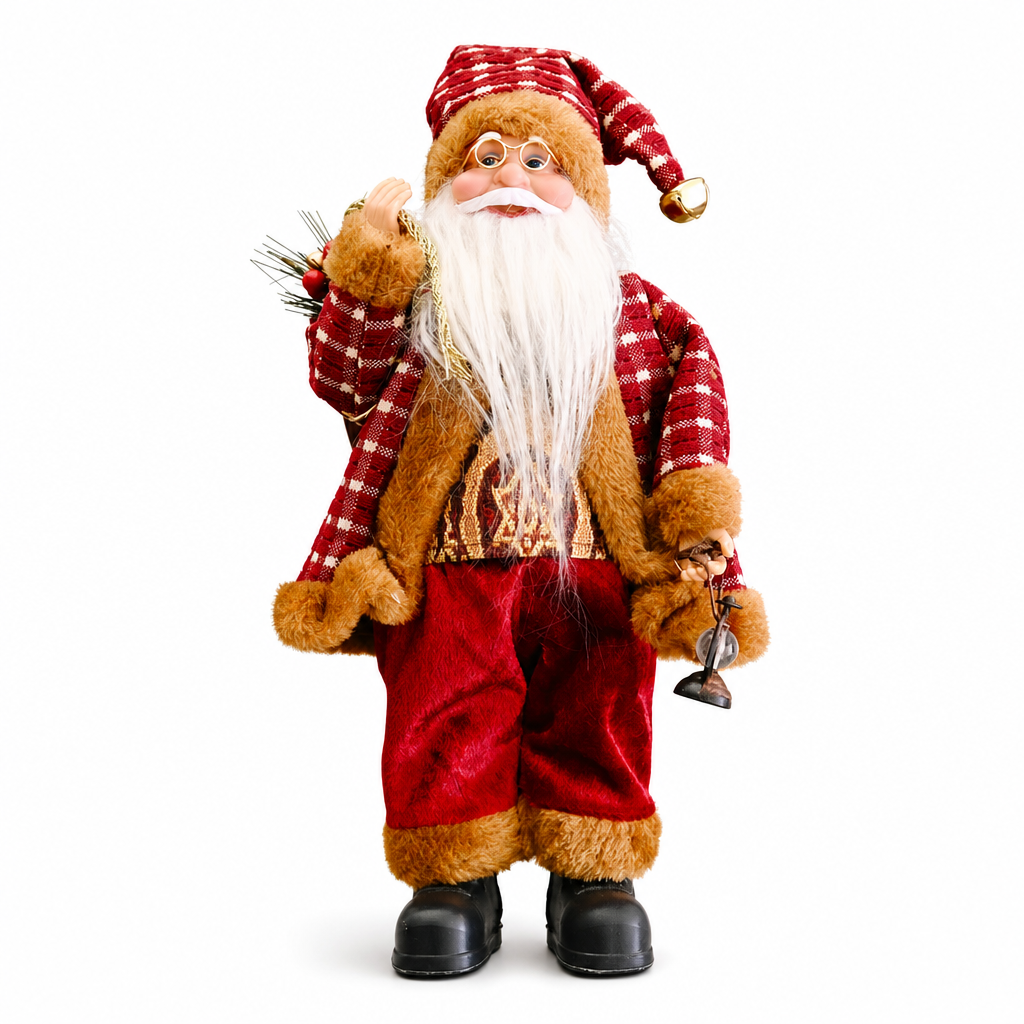 🎅 Begrenzte Zeit 50% Rabatt 🧶 Dekorative stehende Weihnachtsmann-Weihnachtstasche, Weihnachtsmann-Puppe, festlicher Tischornament