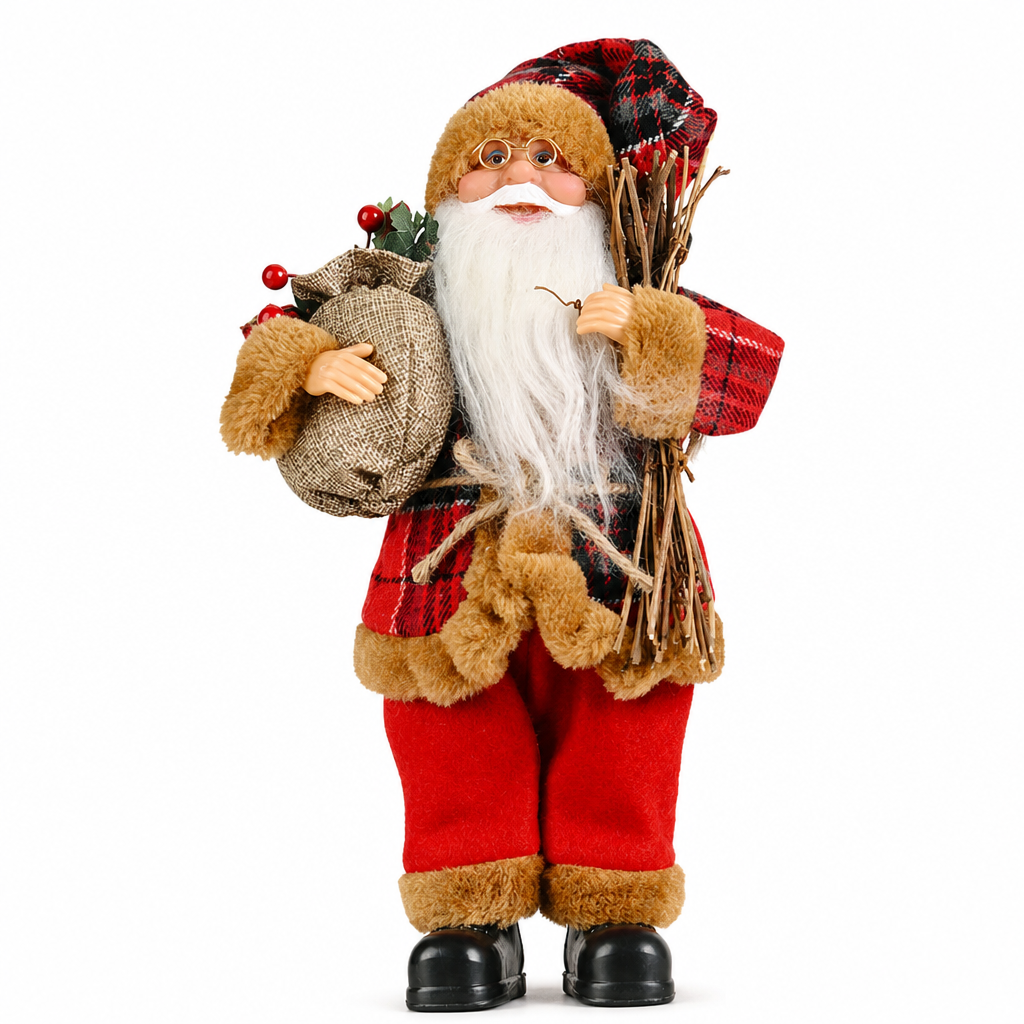 🎅 Begrenzte Zeit 50% Rabatt 🧶 Dekorative stehende Weihnachtsmann-Weihnachtstasche, Weihnachtsmann-Puppe, festlicher Tischornament