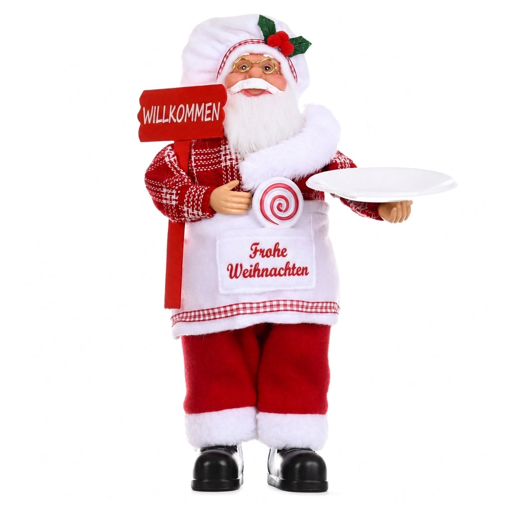 🎅 Begrenzte Zeit 50% Rabatt 🧶 Dekorative stehende Weihnachtsmann-Weihnachtstasche, Weihnachtsmann-Puppe, festlicher Tischornament