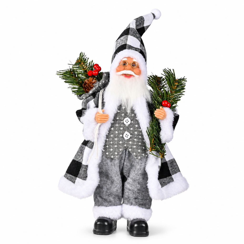 🎅 Begrenzte Zeit 50% Rabatt 🧶 Dekorative stehende Weihnachtsmann-Weihnachtstasche, Weihnachtsmann-Puppe, festlicher Tischornament