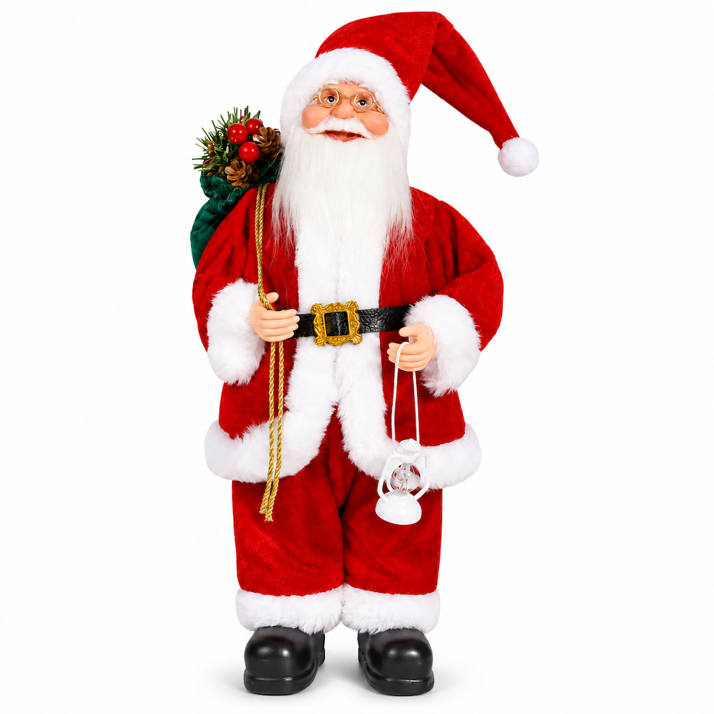 🎅 Begrenzte Zeit 50% Rabatt 🧶 Dekorative stehende Weihnachtsmann-Weihnachtstasche, Weihnachtsmann-Puppe, festlicher Tischornament