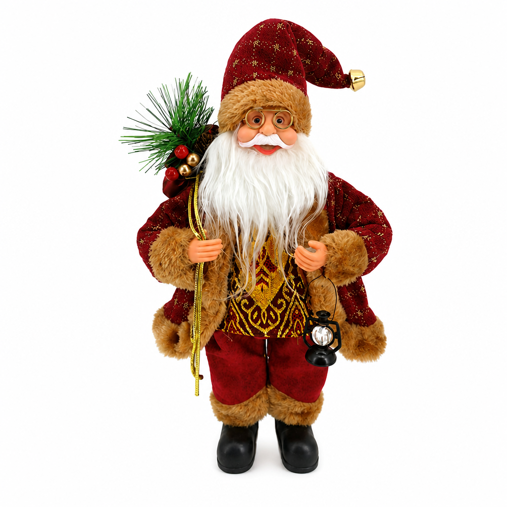 🎅 Begrenzte Zeit 50% Rabatt 🧶 Dekorative stehende Weihnachtsmann-Weihnachtstasche, Weihnachtsmann-Puppe, festlicher Tischornament