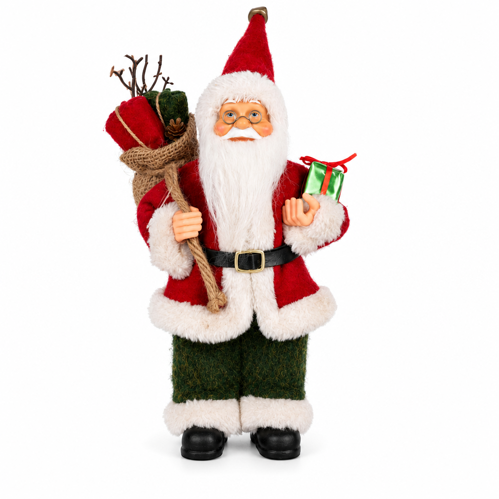 🎅 Begrenzte Zeit 50% Rabatt 🧶 Dekorative stehende Weihnachtsmann-Weihnachtstasche, Weihnachtsmann-Puppe, festlicher Tischornament