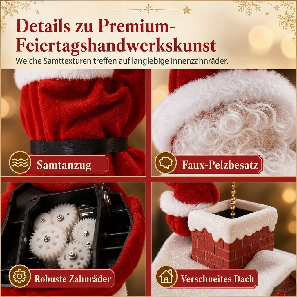 🎶 Begrenzte Zeit 50% Rabatt 🎅 Elektrischer Weihnachtsmann Spielzeug mit Musik, animiertes Tanz- und Wackelfigur, für Weihnachten und als Geschenk