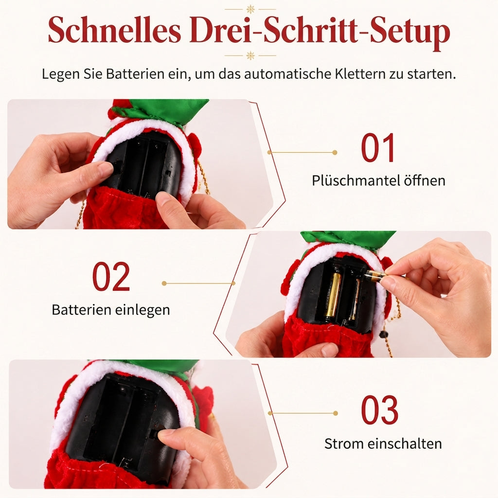 🎶 Begrenzte Zeit 50% Rabatt 🎅 Elektrischer Weihnachtsmann Spielzeug mit Musik, animiertes Tanz- und Wackelfigur, für Weihnachten und als Geschenk