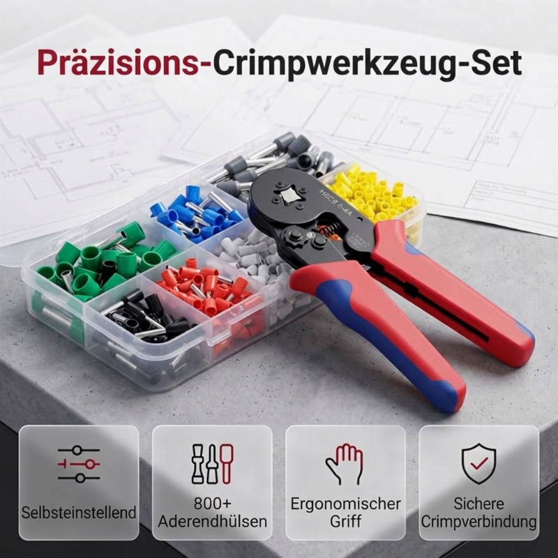 🛠️ Begrenzte Zeit 50% Rabatt ⚡ Quick Crimp Aderendhülsen-Crimpwerkzeug-Set