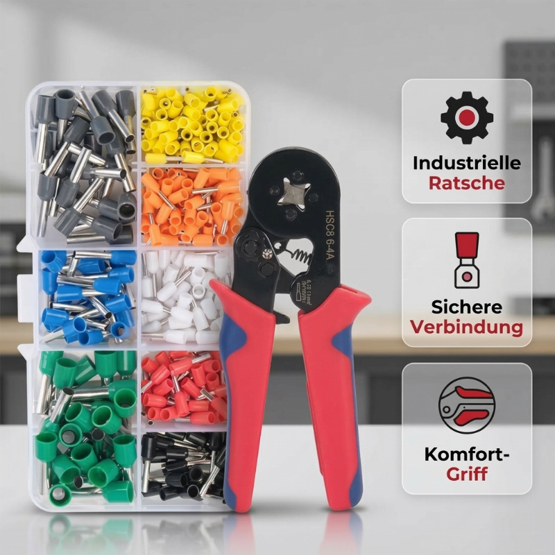 🛠️ Begrenzte Zeit 50% Rabatt ⚡ Quick Crimp Aderendhülsen-Crimpwerkzeug-Set