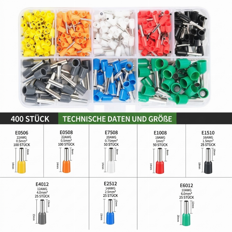 🛠️ Begrenzte Zeit 50% Rabatt ⚡ Quick Crimp Aderendhülsen-Crimpwerkzeug-Set