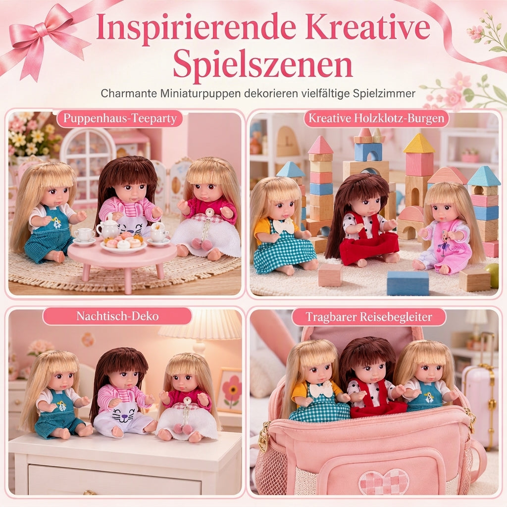 👑 Begrenzte Zeit 50% Rabatt 🎀 Realistisches Spielset mit Mädchenpuppe