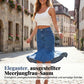 ✨Ausgestellter Midi-Rock aus Denim im Meerjungfrauen-Stil
