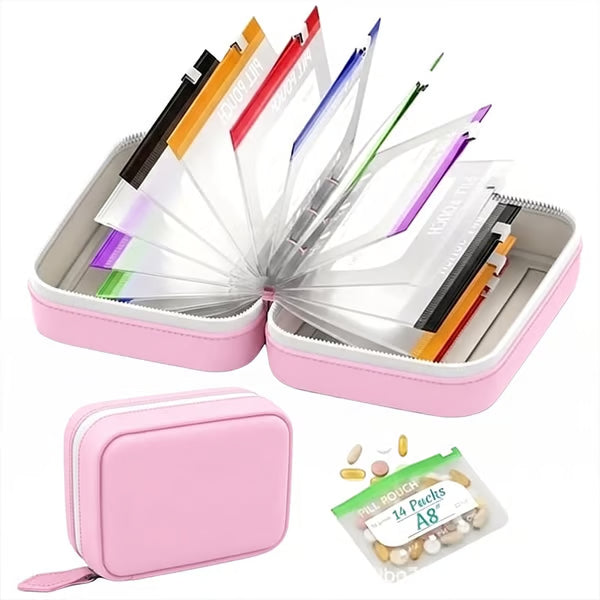 💊 50% RABATT! 🧳 Wasserdichter Pillen-Organizer Set – Beschriftungsbeutel, wiederverwendbar & ideal für Reisen – Ordnung für Medikamente & Vitamine unterwegs ✨